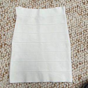 BCBG white bodycon skirt